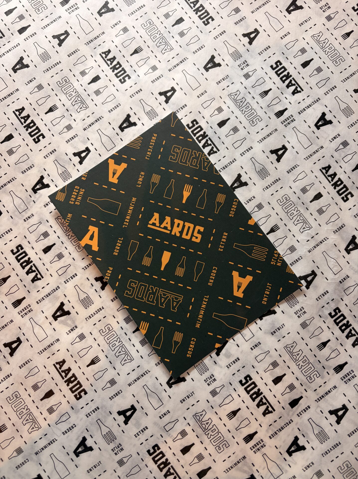 Handgeschreven Aards kaartje